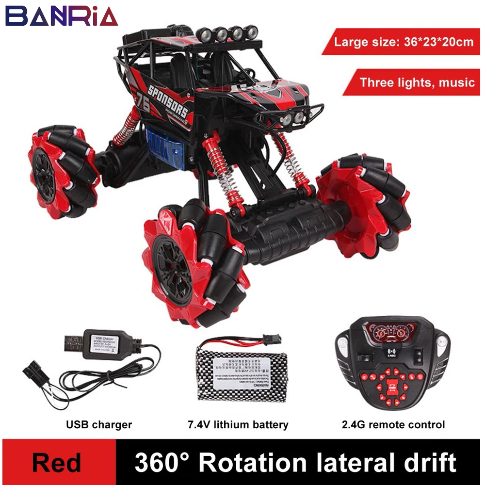 

Remote Control Stunt Car 360 Rotation lateral Drift Car Off-Road Vehicle Deformation Buggy Toy Christmas Gift for Children