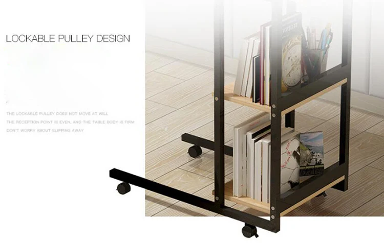 Съемный стол для ноутбука с колесами стол для ноутбука деревянный столик Подставка для планшета стол для дивана кровати рядом со столом