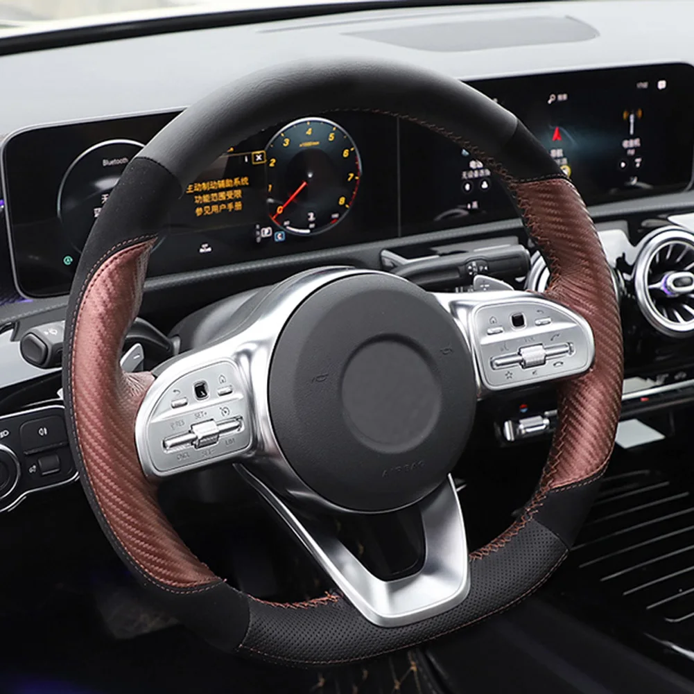 Для Mercedes Benz A Class W177 A180 A200 автомобильные аксессуары Ручное шитье чехол на руль для Benz C E класс W205 W213