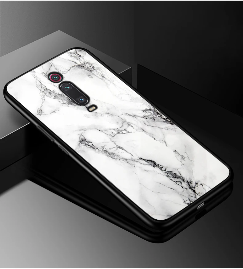 Для Xiaomi mi 9 T Pro Чехол mi 9 T SE PC Пластиковый стеклянный чехол для телефона черный ТПУ бампер чехол для Xiaomi mi 9 T Pro mi 9 T Pro 6,3" Чехол - Цвет: 42