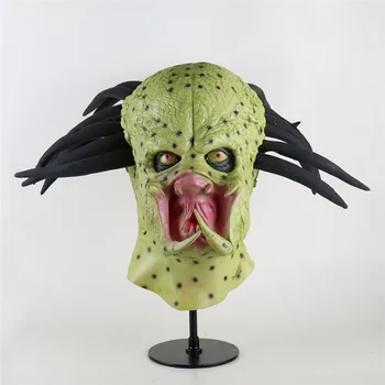 

Hot Movie Predator Party Cosplay Mask Costume Head Helmet Props Antenna Halloween Party Horror Mask Fancy Dress Props Costume