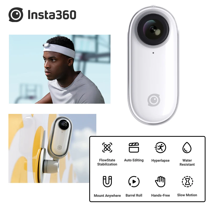 Оригинальная Экшн-камера Insta360 GO 1080P видео Спорт AI авторедактирование Hands-free