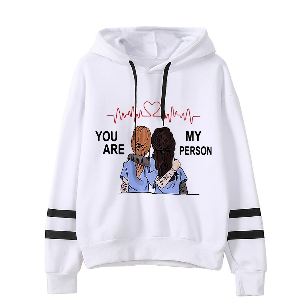 2022 New Greys Anatomy Hoodie Women You Are My Person Felpa Unisex Pullover  Con Cappuccio Maniche Lunghe Vestiti Divertenti Femminili Anni '90