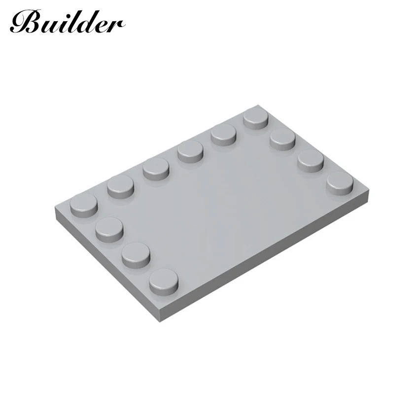 Little Builder 6180 Building Blocks Accessories DIY Plates 6x4 Edge Grain Middle Light Panel 10pcs MOC Compatible Bricks Boy Toy moc city street building blocks rock panel mountain house garden rockery accessories diy parts hill stone bricks