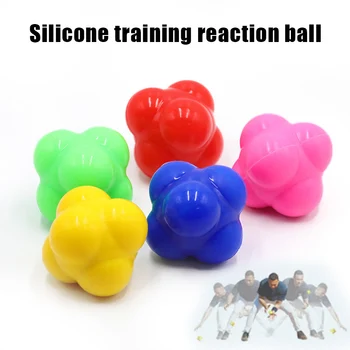

New 1 Pcs Portable Silicone Hexagonal Ball Fitness Reactions Training Elasticity Sports XD88