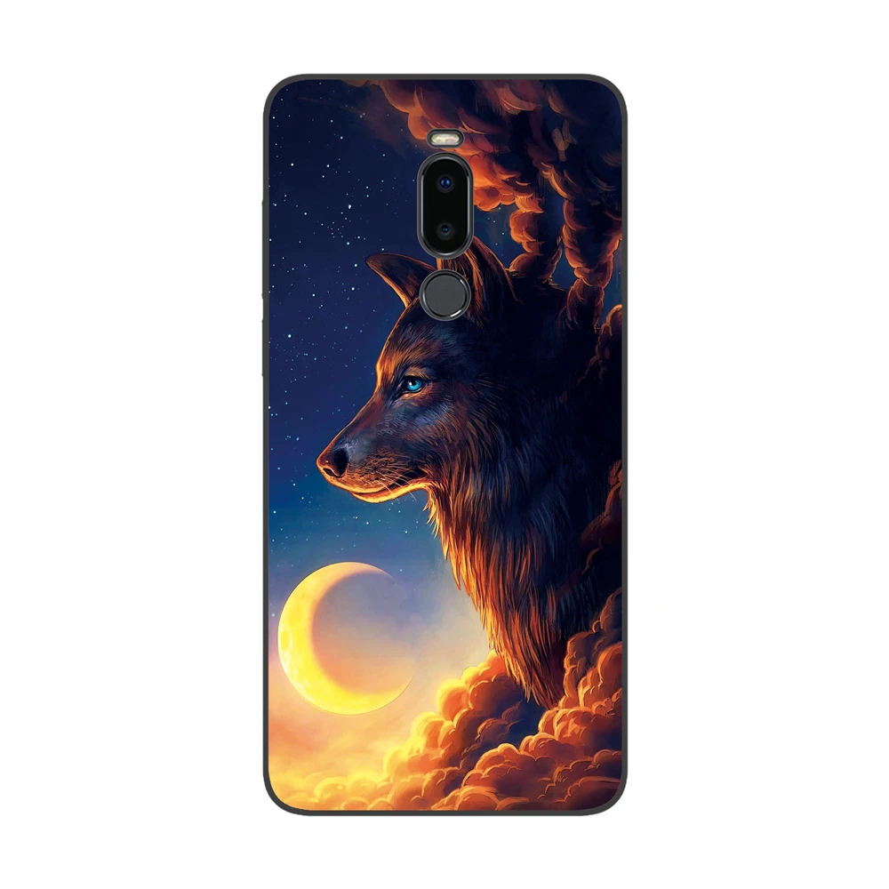 44 GUCOON силиконовый чехол для Meizu Note 8 Note8 6,0 дюймов Чехол Мягкий ТПУ защитный чехол для телефона с изображением волка Роза Цветы Чехол-бампер - Цвет: 44