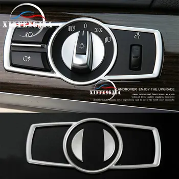 

For BMW 5 7 GT Series X3 X4 F25 F26 F10 11-16 3Pc Chrome Head light Switch Frame Dec Cover Trim