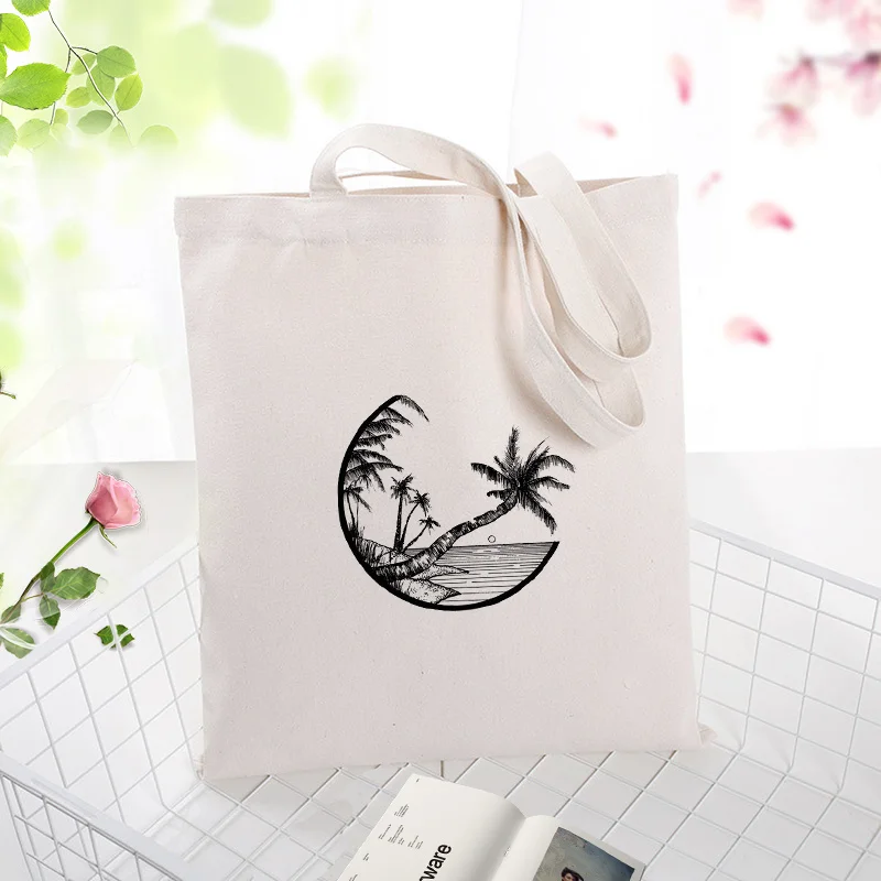 Изобразительное искусство Холщовая Сумка вместительная сумка для покупок сумка ежедневного использования текст DIY пользовательский принт Логотип эко многоразовая утилизация