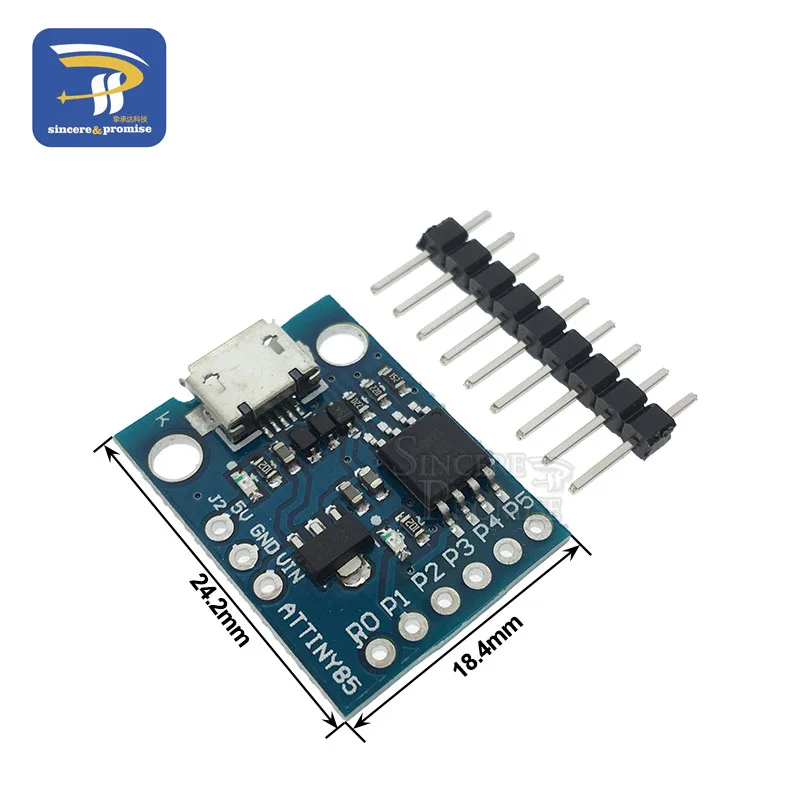 ATTINY синий черный TINY85 Digispark Kickstarter микро макетная плата ATTINY85 модуль для Arduino IIC IEC USB ATTINY45 - Цвет: Blue