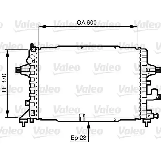 Радиатор системы охлаждения Opel Astra 1.7CDTi 04 VALEO 734380