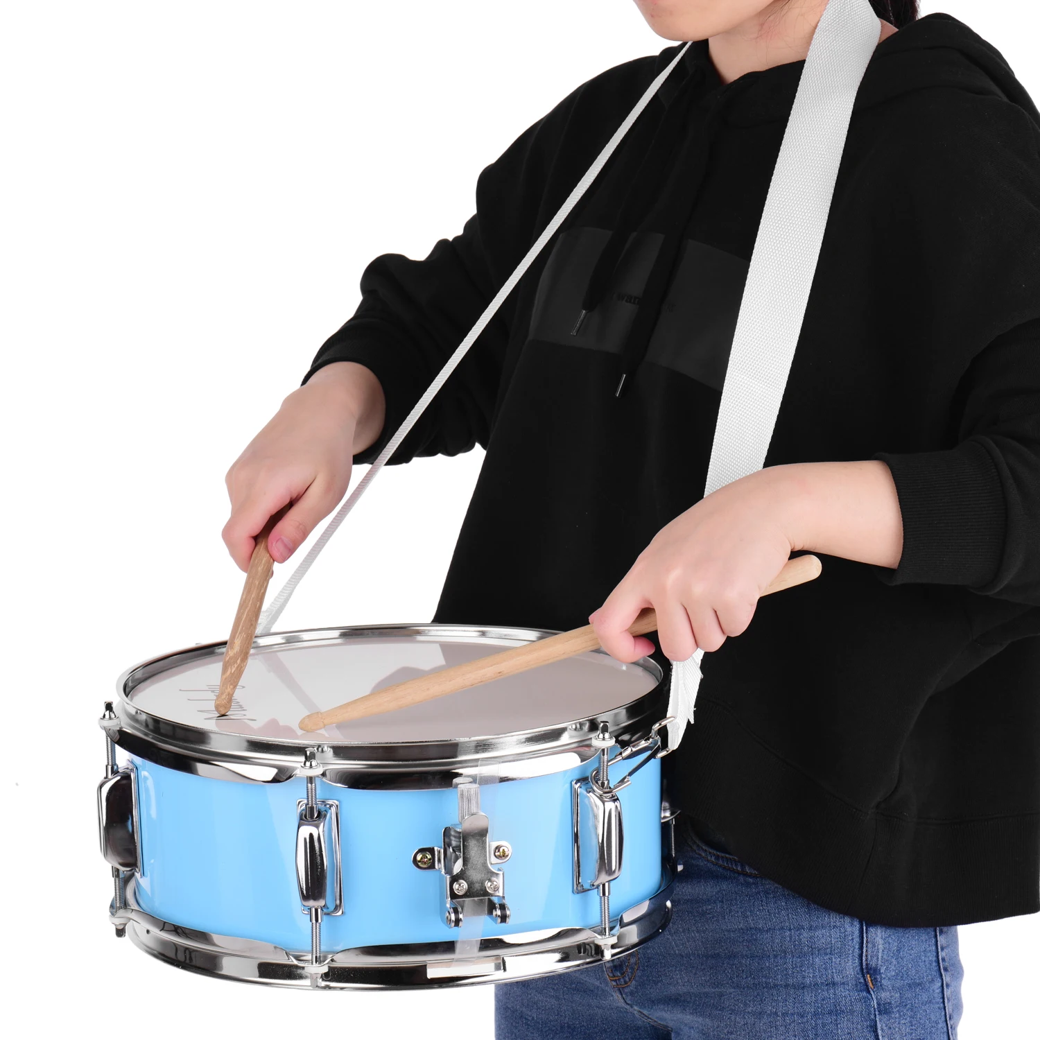 Muslady 12 дюймов ударная головка Snare с барабанными палочками плечевой ремень