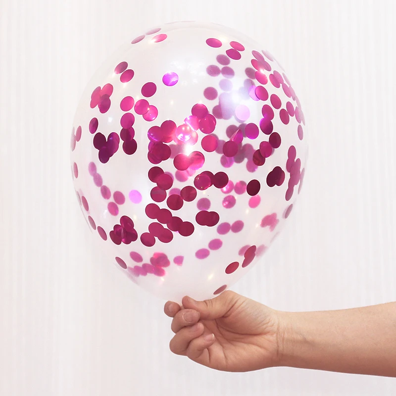 12 дюймов конфетти латексные воздушные шары Свадьба День Рождения Вечеринка украшения с год поставки - Цвет: 10pcs rose