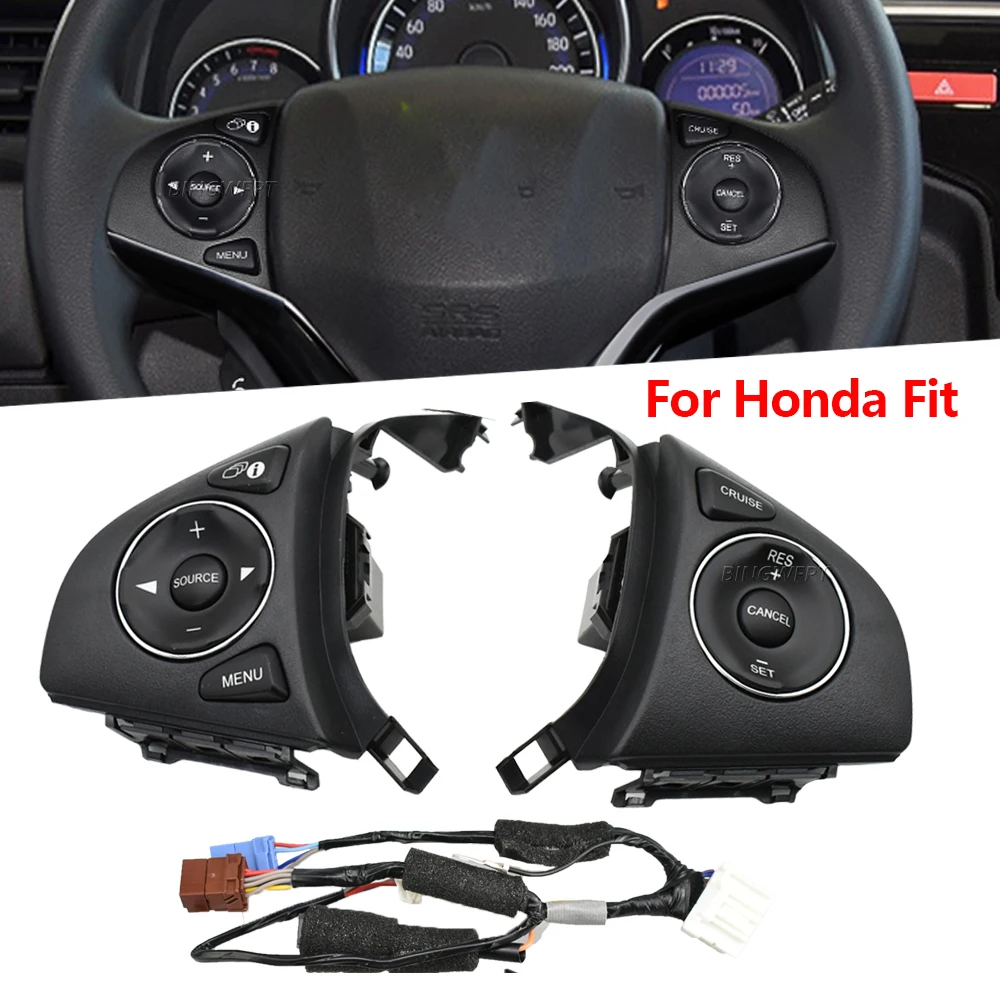 Buttons Switch For Honda Fit 2015-2018 CITY XRV HRV Audio Radio Remote Cruise Co