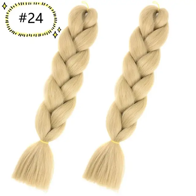 Jumbo Braiding Hair Extensions Kanekalon Braiding Hair 24 Inch Ombre Multiple Tone Colored Synthetic Hair for Women 24