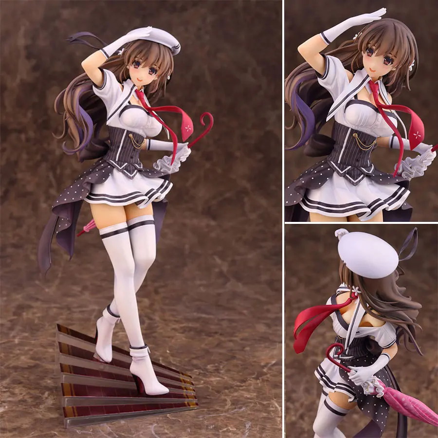 Аниме ПВХ фигурка 26 см CHUNITHM Mishima Haruna Sailor suit Ver. Сексуальная девушка модель куклы