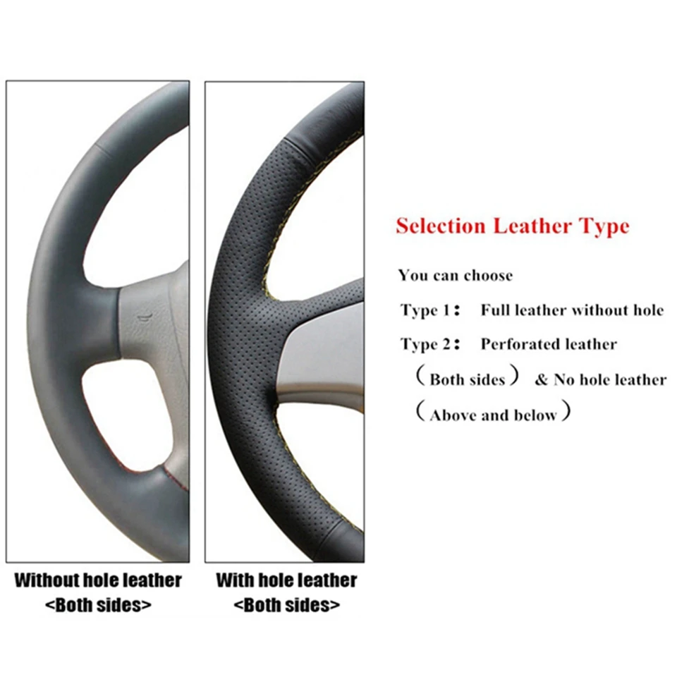 Hand-stitched Black Soft Artificial Leather 3 colors stripes Car Steering Wheel Covers for BMW E39 E46 325i E53 X5 X3