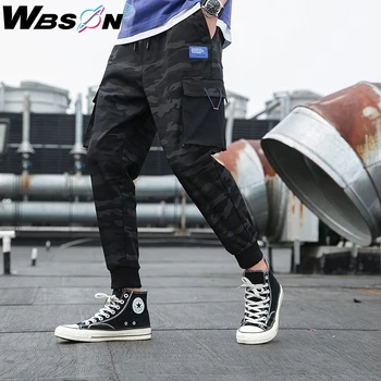 

Wbson Men's Multi Pockets Cargo Harem Pants Hip Hop Casual Male Track Pants Joggers Trousers Fashion Harajuku Streetwear KDSD993