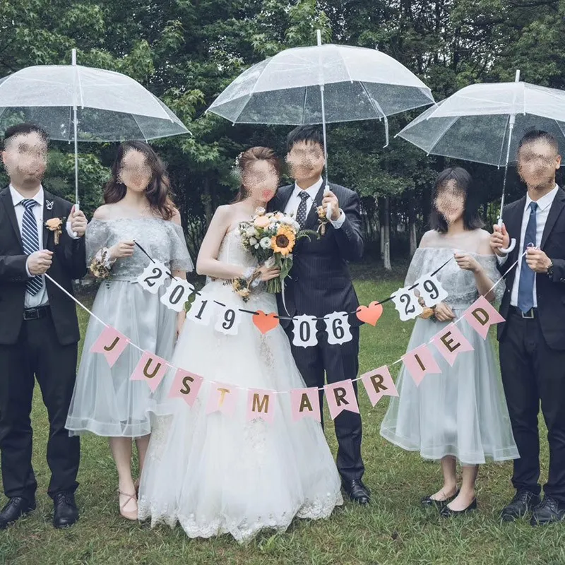 

1Set Customized Date Banner Wedding Photobooth Props Sign save the date Hanging Paper Garland Birthday Party Decor Supplies