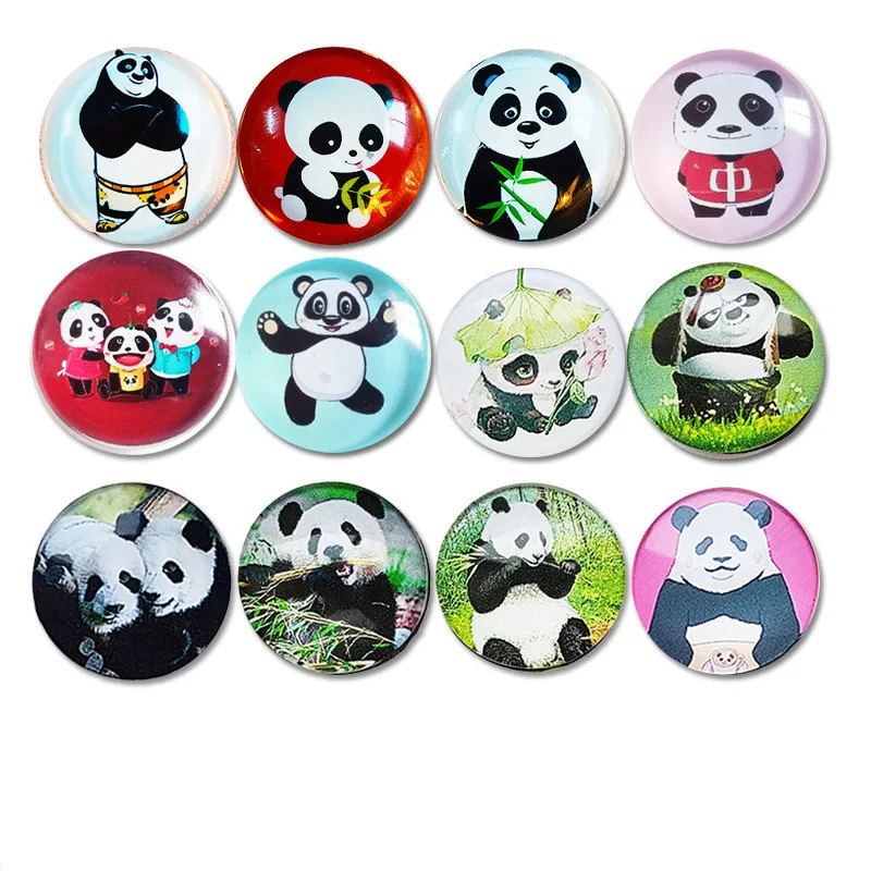 20 pieces random 20 штук прекрасный панда Холодильник Мягкий магнит 25 мм наклейка на холодильник мультфильмы китайский стиль Свадебная вечеринка подарок домашний декор для кухни - Цвет: 20 pieces random