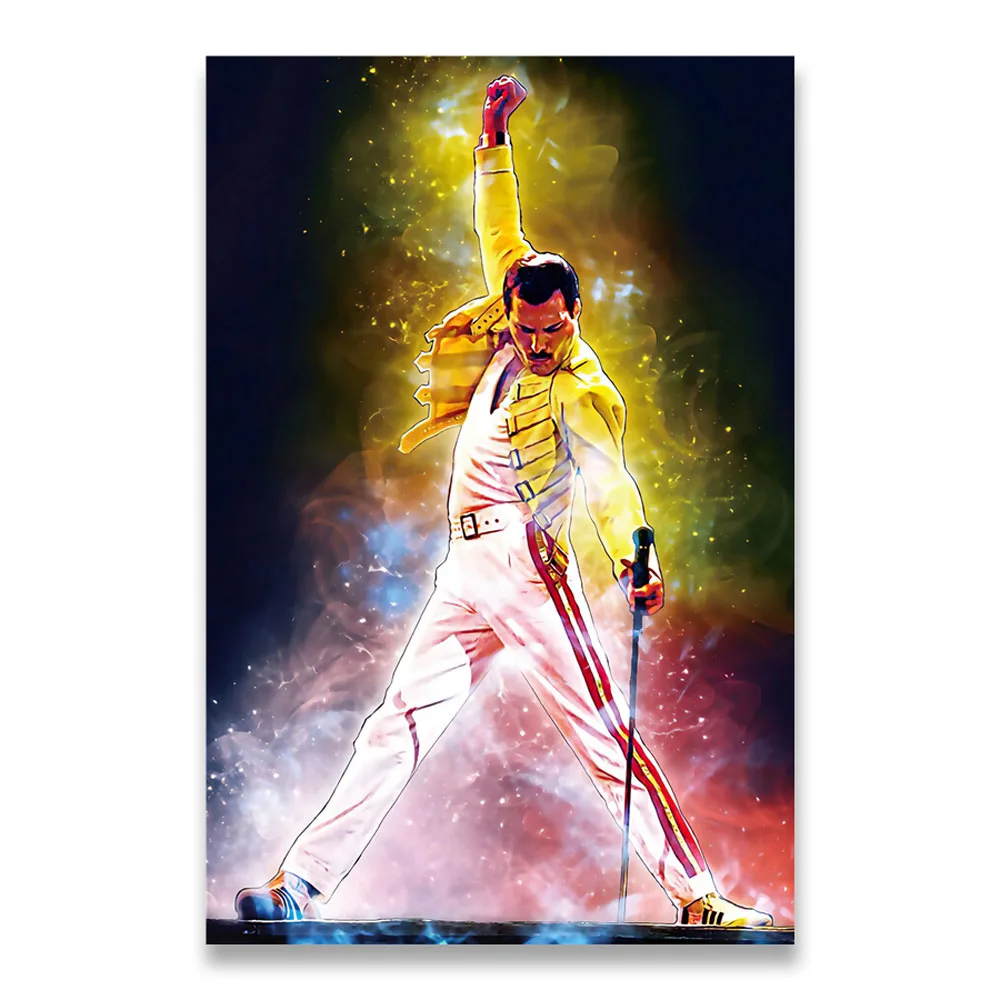 

Freddie Mercury Bohemian Rock Band Music Star Posters Wall Art Pictures Canvas Paintings Decoration Living Room Home Decor