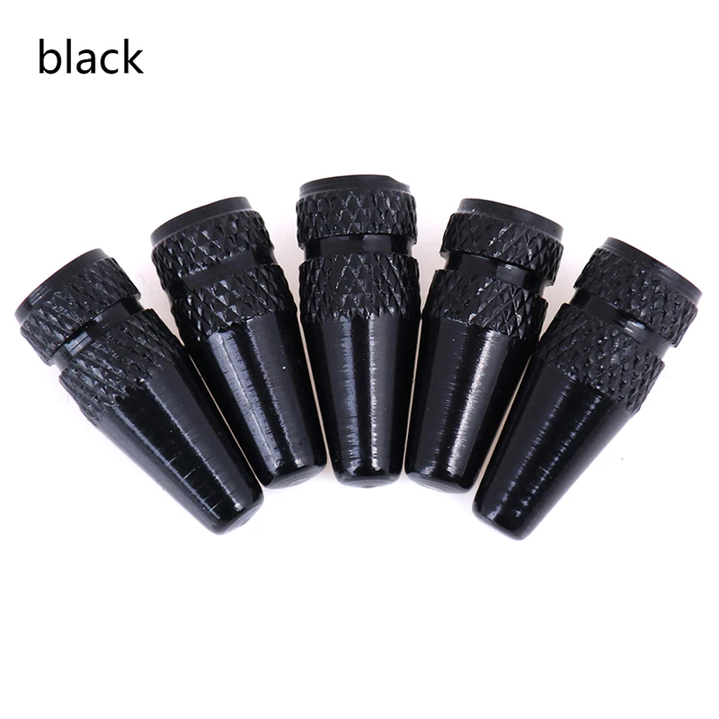 black 5 шт./компл. Алюминиевый велосипед колпачок на клапан Presta MTB обод колеса шины стержень воздушный клапан Кепки s велосипед ультралегкий, нержавеющий ниппель камеры высокого давления Давление клапан Кепки s Пылезащитный чехол - Цвет: black