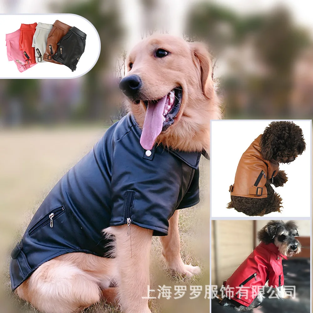

dog clothes dog winter dog warm dog leather jacket dog coat leather jacket