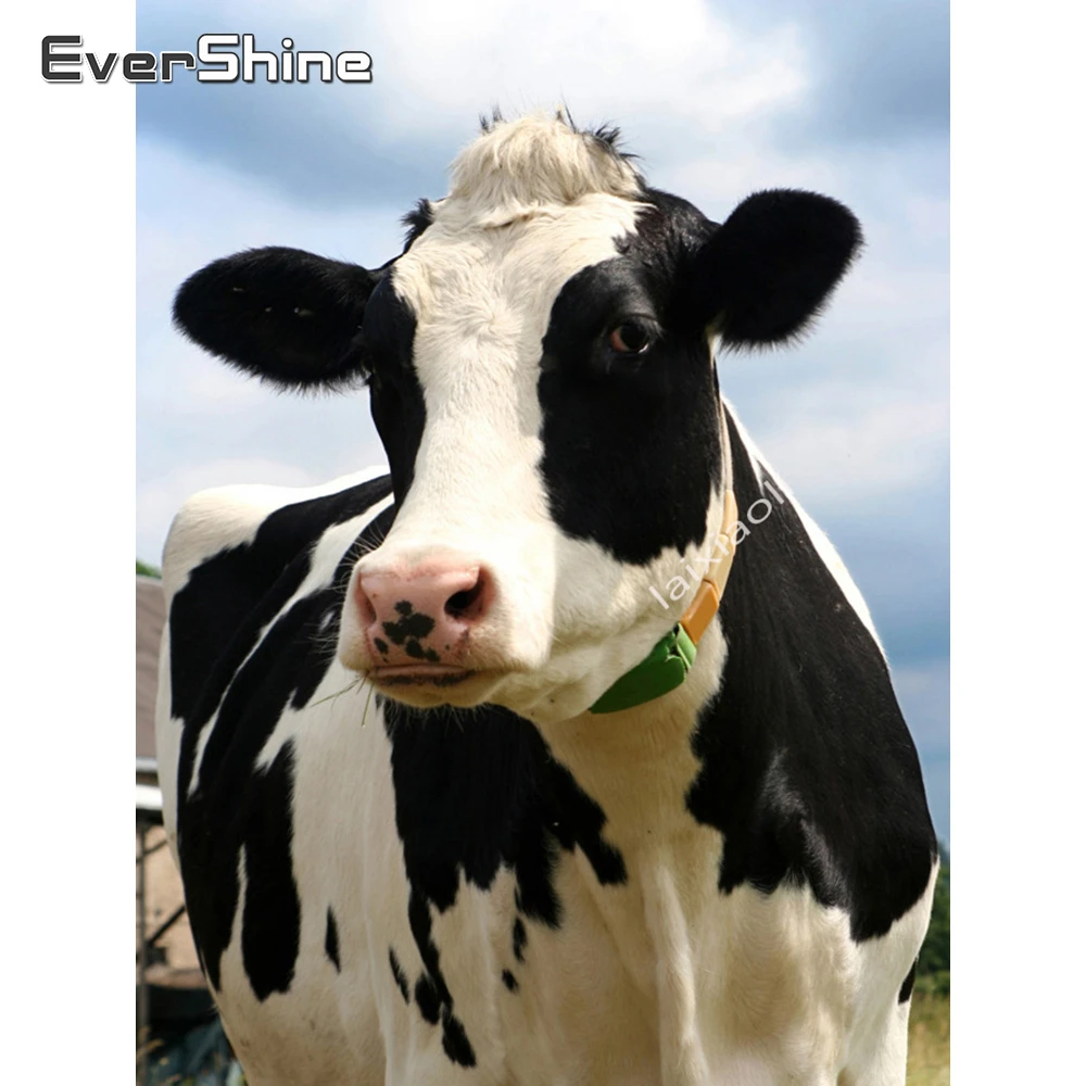 Evershine Diamond Embroidery Cattle Painting Animals Full Square Cross Stitch Mosaic Beaded | Дом и сад