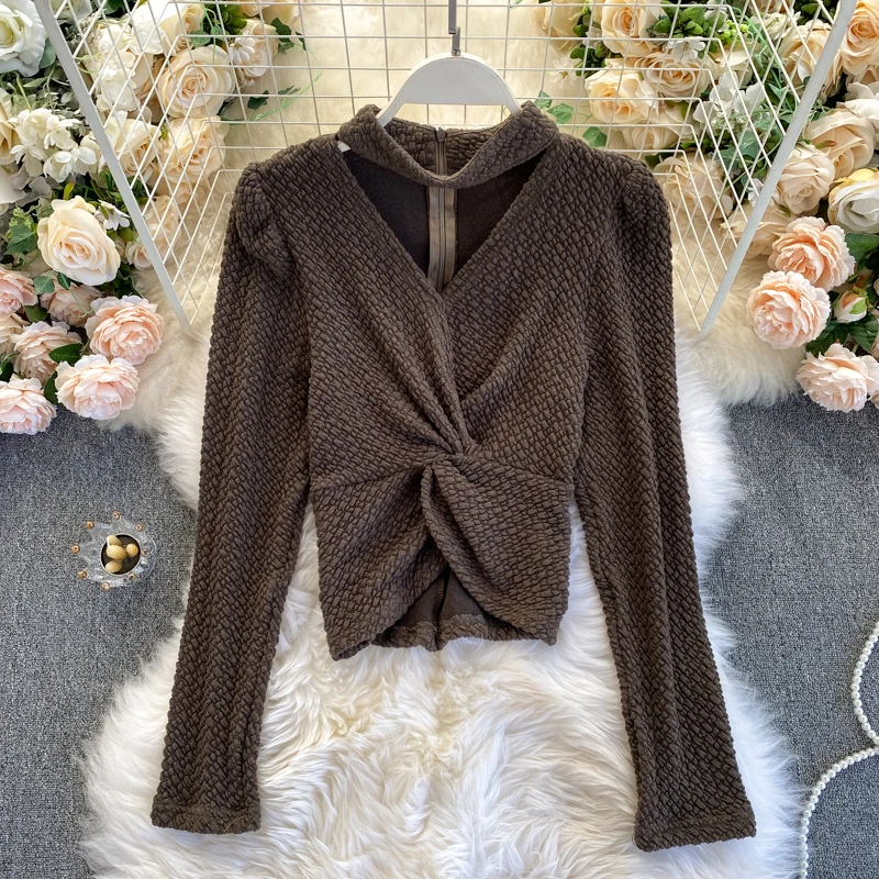 Twisted Top Women Korean Version 2020 Autumn and