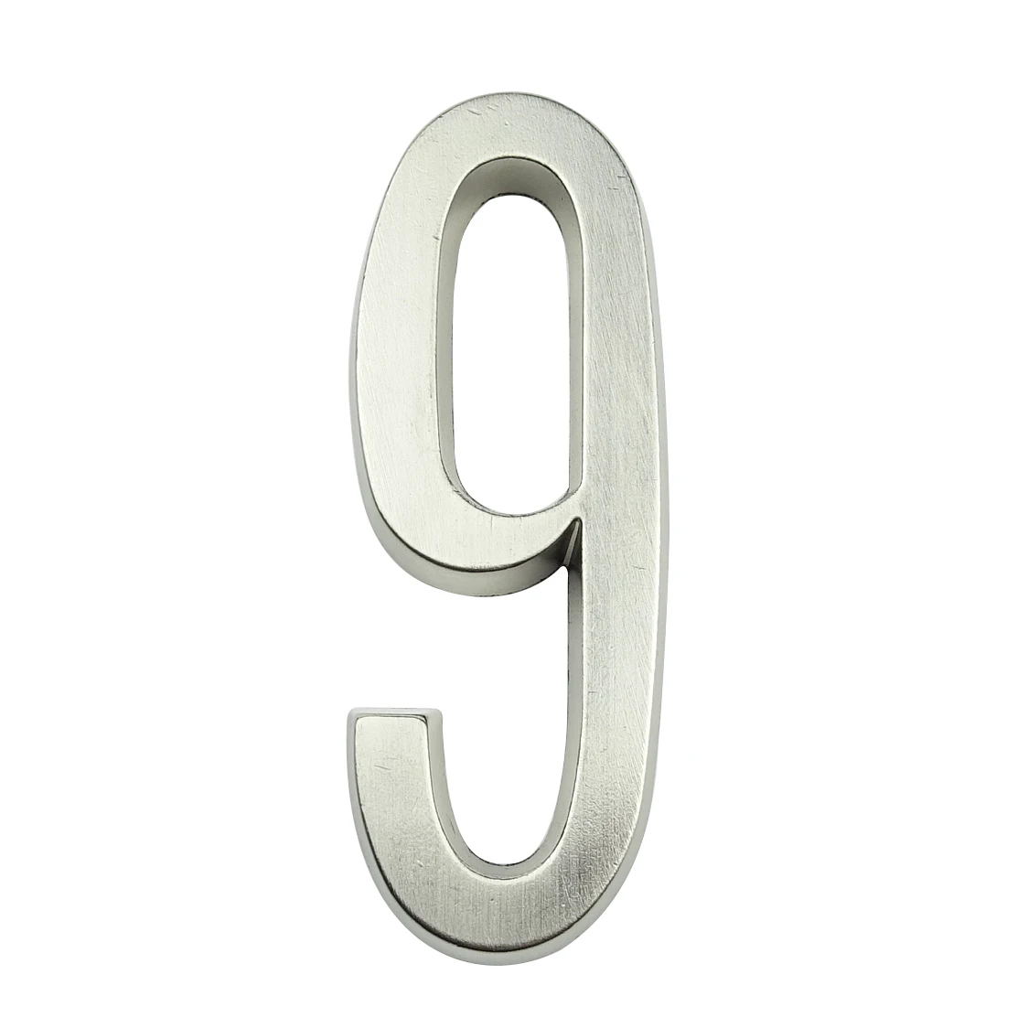 

10cm Self-Adhesive House Number Door Home Address Mailbox Numbers for House Number Digital Door Outdoor Sticker Sign #9 Silver