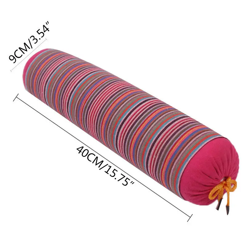 Stripe Yoga Cervical Pillow Old Coarse Cloth Buckwheat Pillow Health Care Stick Pillow Cervical Physiotherapy Neck Pillow 6