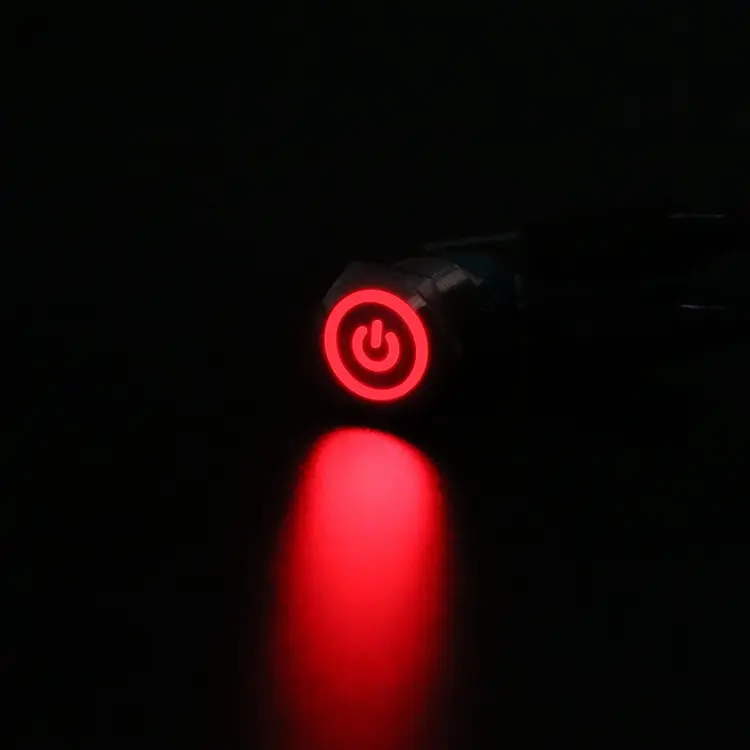 12/16/19/22mm Waterproof Metal Push Button Switch LED Light Momentary Latching Car Engine Power Switch 5V 12V 24V 220V Red Blue - Image 8