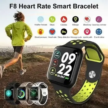 

F8 Sport Clock Smart Watch 15-days Long Standby IP67 Waterproof Blood Pressure Heart Rate Smartwatch Support IOS Android PK s226
