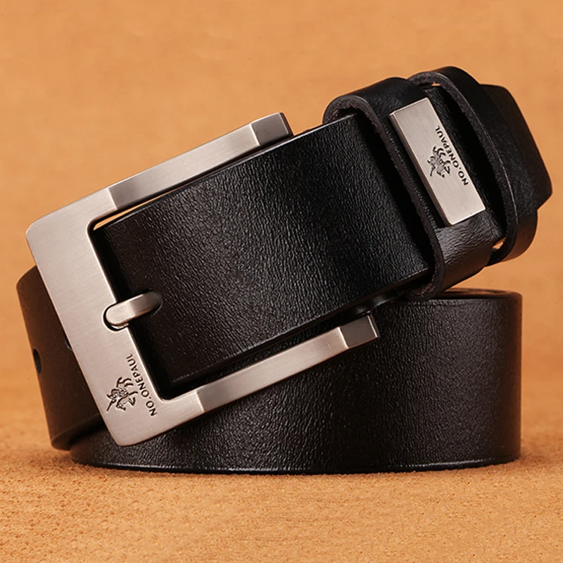 NO.ONEPAUL buckle men belt High Quality cow genuine leather luxury strap male belts for men new fashion classice vintage pin