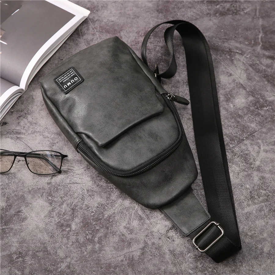 

New European and American retro chest bag men's single shoulder bag fashion casual satchel trend