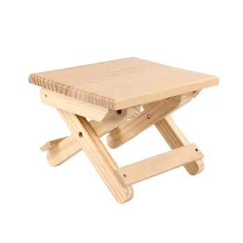 

Fishing Chair Small Stool Wooden Folding Stool Portable Foldable Household Step Stool For Indoor And Outdoor Use