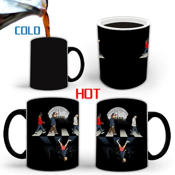 

1Pcs New 350ml Stranger Things Mug Ceramic Black Mug Coffee Mug MIlk Tea Water Cup Best Gift for Friends Children