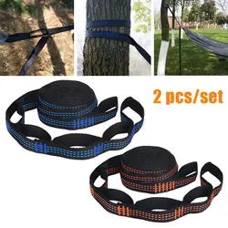 Sangles de hamac en Polyester renforcé, spécial, 5 anneaux, haute charge, barbelé noir, pour extérieur, nouveauté, 2 pièces/ensemble 