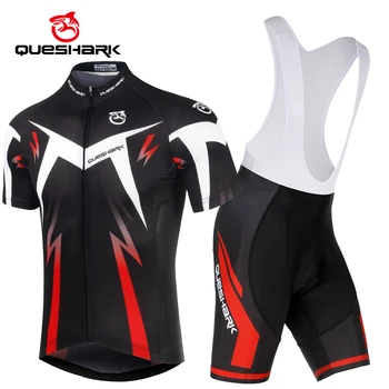 

Queshark 2020 Pro Team Cycling Jersey Set Road Bike Clothing Quick Dry Racing Clothes Men's Cycling Shirt+ Padded Cycling Pants