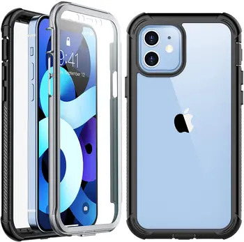 Iphone 12ケース、builtイン画面プロテクターと頑丈なクリア耐震バンパーiphone 12プロ/プロマックス/ミニ2020