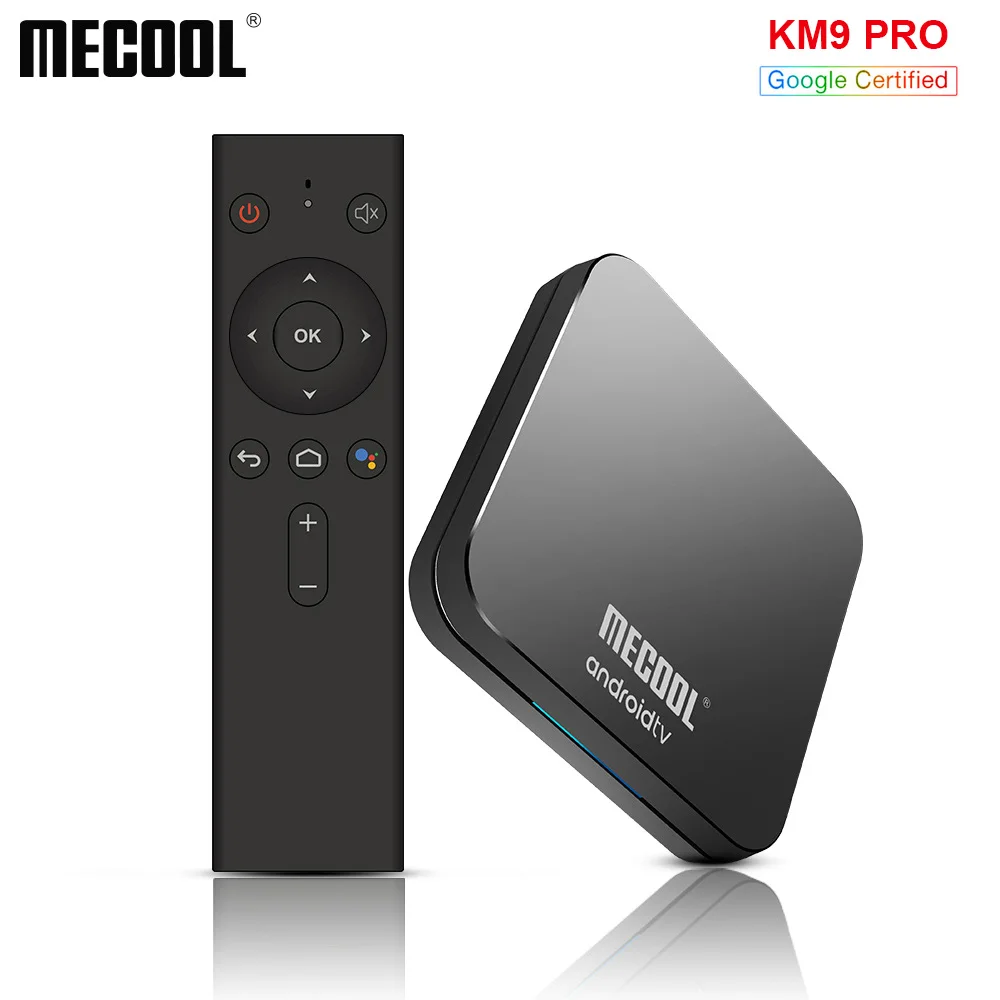 Черный KM9 Pro Android tv Amlogic S905X2 4G 32G USB3.0 Сертифицированный Google 2,4G/5,8G WiFi Android 9,0 Smart tv Box 4K H.265 медиаплеер - Цвет: Черный