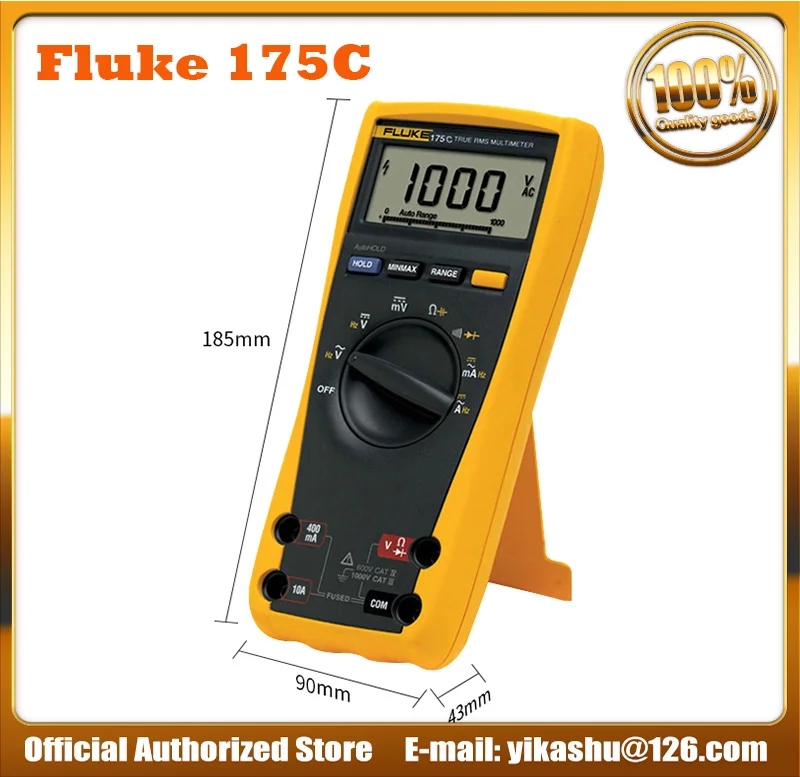 Fluke 175 175C True RMS цифровой мультиметр напряжение Ом Емкость Частота Температура