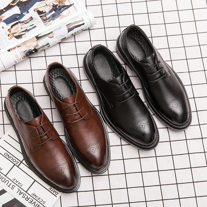 

Spring Autumn Men Casual Shoes Leather Business Formal Shoes Adult Footwear Men Loafers