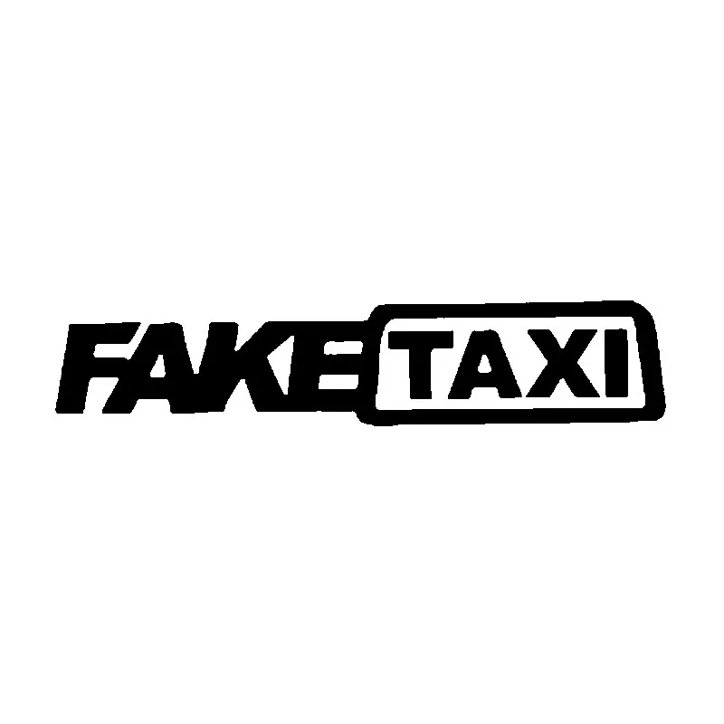 

Funny Fake Taxi Decals High Quality Car Decoration Cover Scratches Personalized Pvc Waterproof Decals Black/white, 16cm*3cm