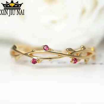 

3 Colors Simple Branch Women's Ring with Zircon Rose Gold Color Finger Rings Hollow Design Party Jewelry Women Accessories anel