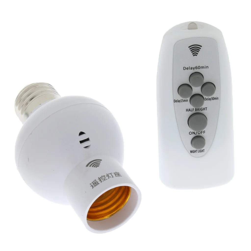 

Plastic Remote Control LED Ligth Bulb Socket Lamp Holder 85-265V Dimmable