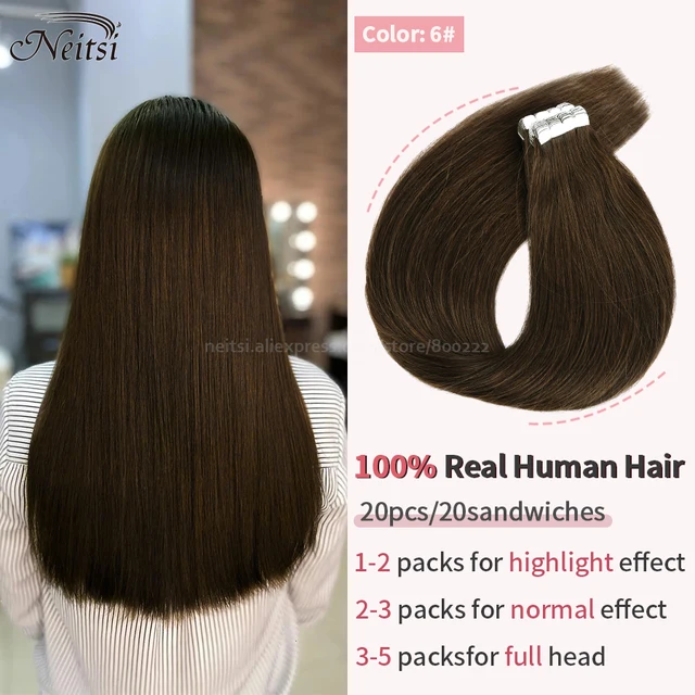 Neitsi Mini Tape In Human Hair Adhesive Extensions 12