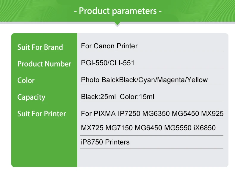 Plavetink PGI 550 CLI 551 многоразовый картридж Замена для PGI550 CLI551 для Canon PIXMA IP7250 MG5450 MG5550 принтер