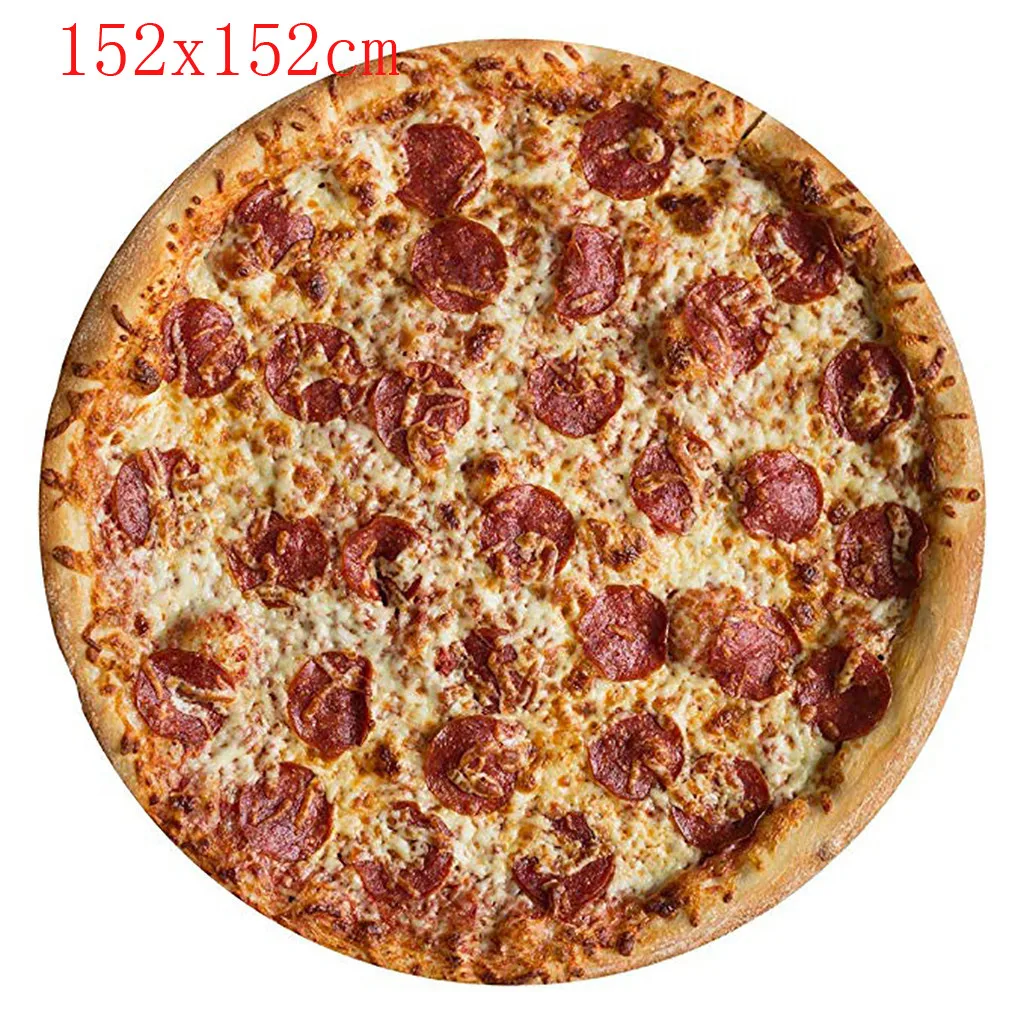 Гобелены в форме пиццы, смешное сумасшедшее круглое воздушное одеяло для приготовления пищи, обертывание для пиццы, идеально круглое одеяло для приготовления пиццы, Новинка - Цвет: 152x152cm