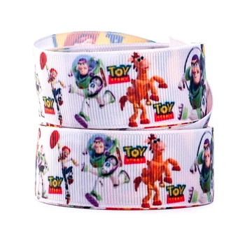 

10yards different sizes cartoon toy story pattern printed grosgrain ribbon
