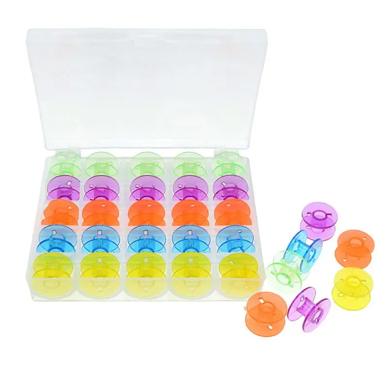 25 шт разноцветные пластиковые катушки пустые катушки красочные катушки для швейных машин M6CD